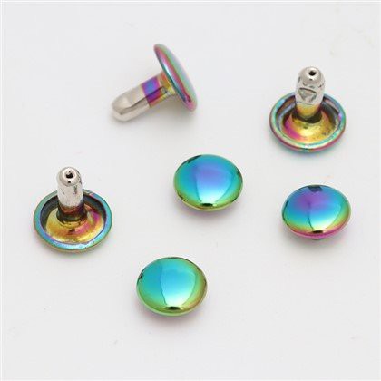 Moda perchinlari guruchli metall guruchli jinsi shimlar Nipel Ikkita qalpoqli perchinlar Guruchli qo'shaloq perchinlar